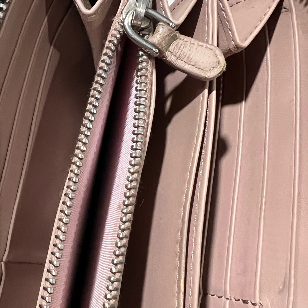 Prada Nero/Mughett Saffiano Leather Zip-Around Wallet - Picture 7 of 10